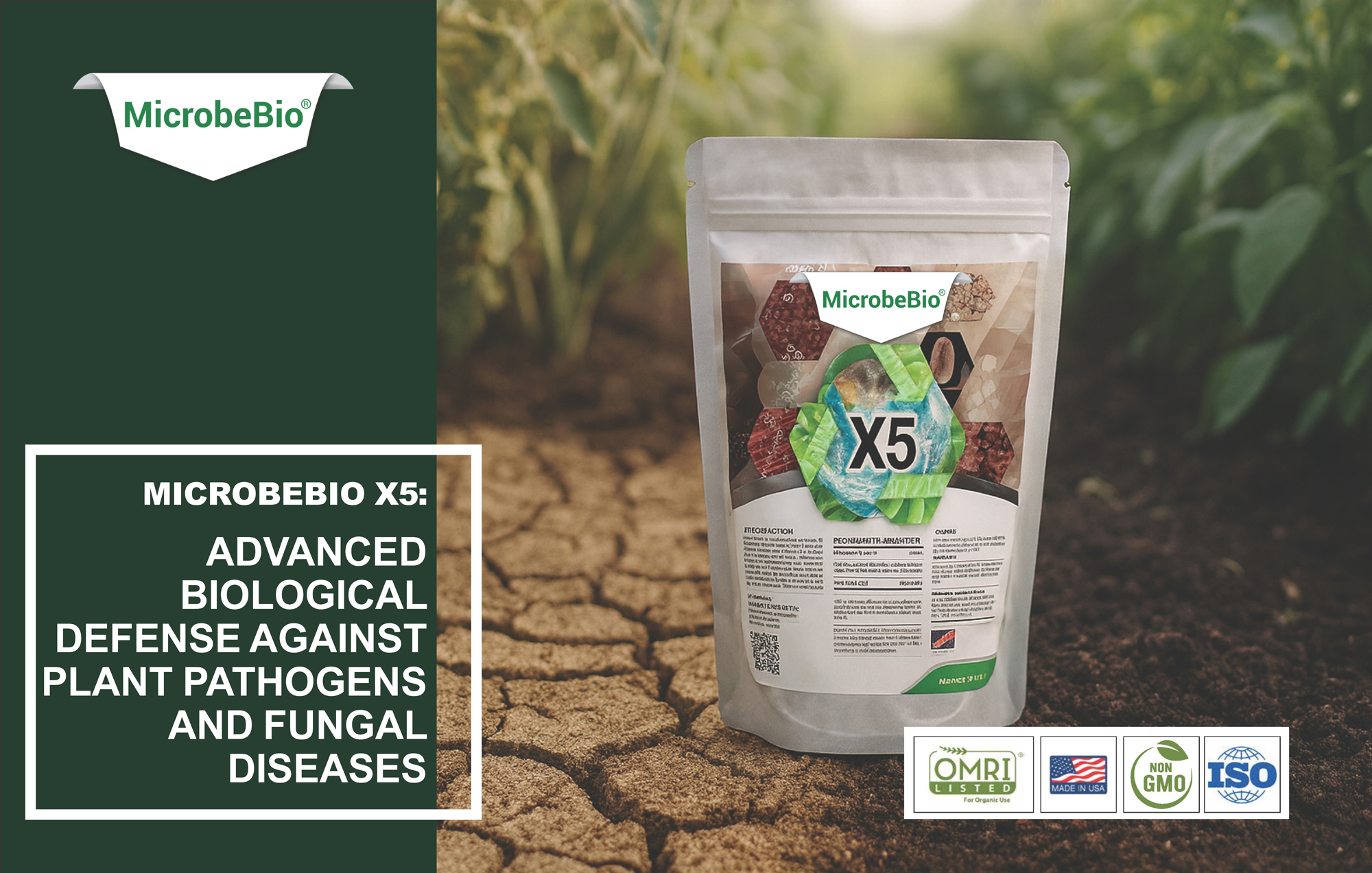 MicrobeBio X5-Advanced Biological Defense Against Plant Pathogens and Fungal Diseases